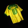 2026 New RONALDINHO No. 10 Retro Football Jersey, Mesh Breathable Sports T-Shirt, Unisex Fan Commemorative Top