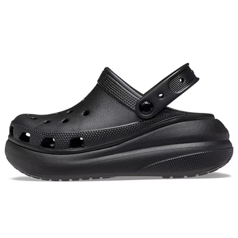 Crocs Classic Crush Soul Flame Flame Trendy Fashion Clogs Unisex Black