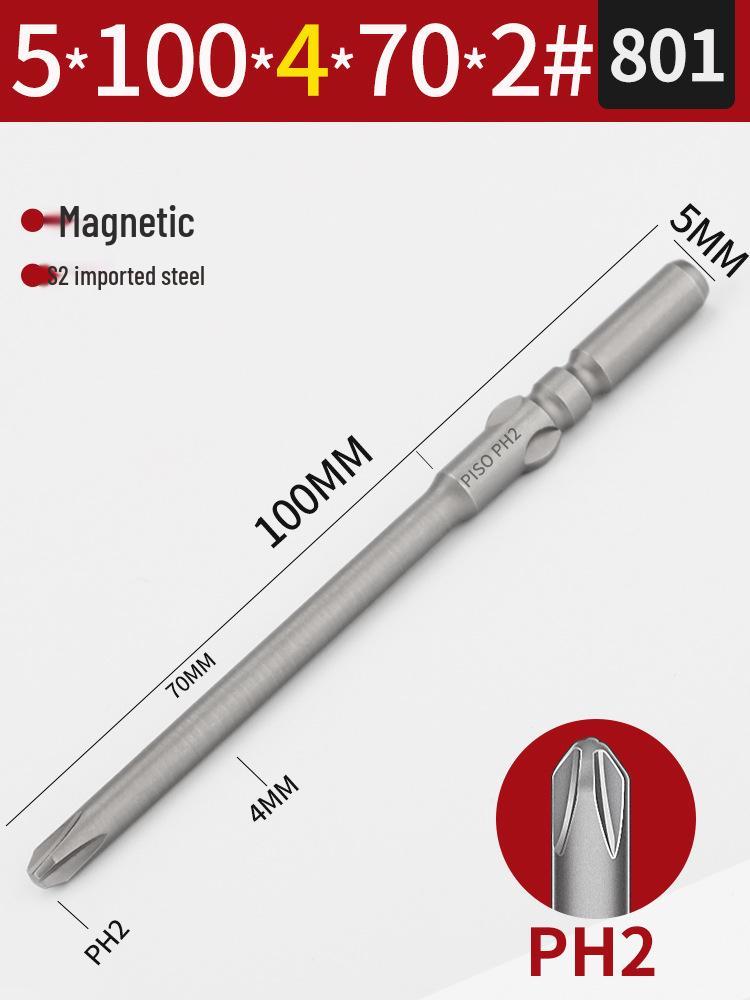 Imported S2 Steel 5mm Magnetic Electric Screwdriver Bits (801/800), 101-Piece Set