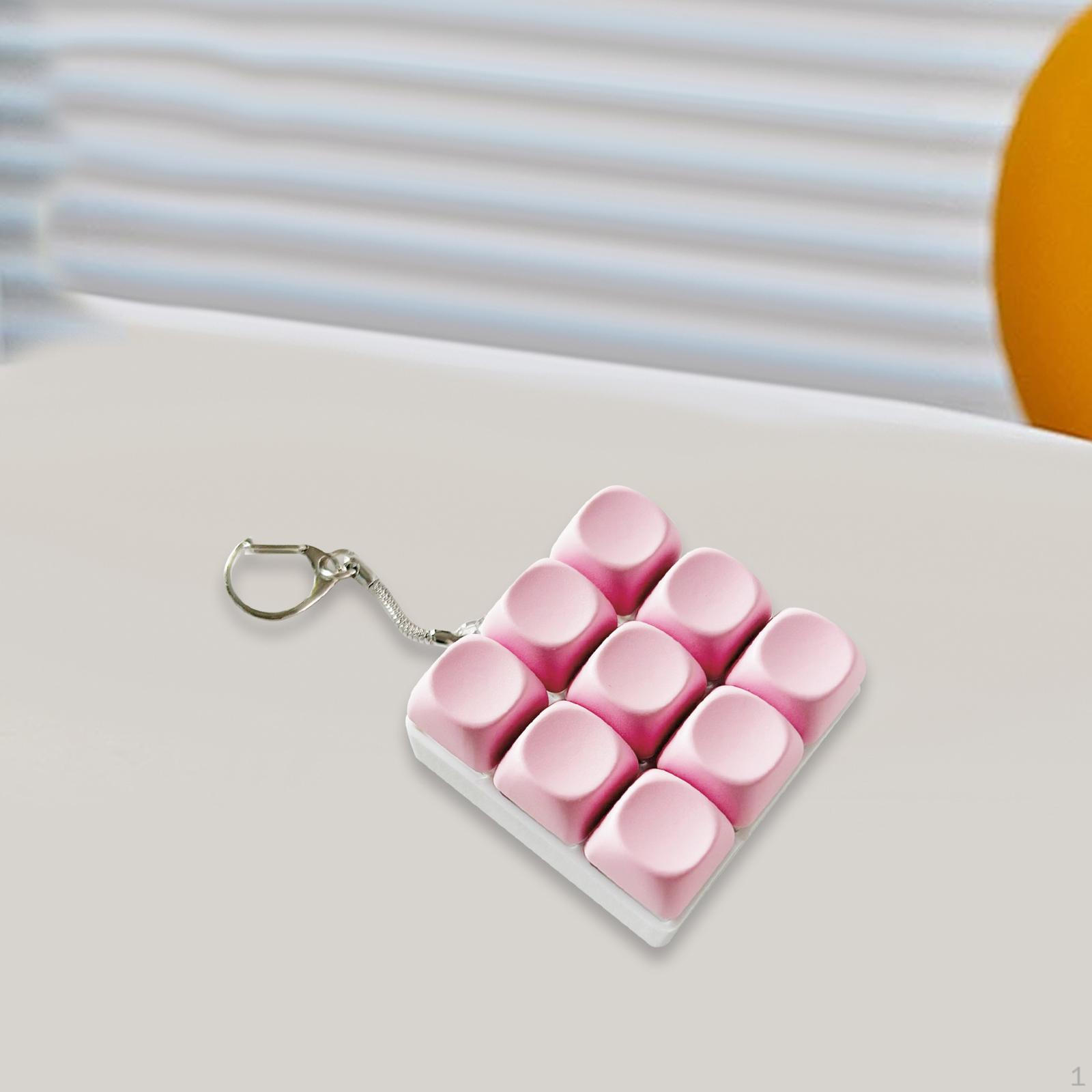 9-кнопочная механическая клавиатура брелок игрушка-кликер для подарков розовый