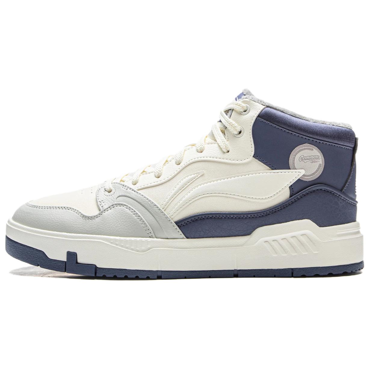 

Li Ning Common 80s Simple Comfortable Durable Shock Absorption High-Top Sneakers Men Sneakers AGCV407-3 44