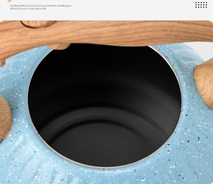 SDW215A3LB  3.0L Blue Drop-Style Stainless Steel Kettle (BPA-Free) with Whistling Boil Indicator. Compatible with induction cooktops