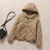 Lätt dunjacka för kvinnor Mode Varm Vindtät Smal Vit Ankdun Med Huva Jacka för Mogna Kvinnor
