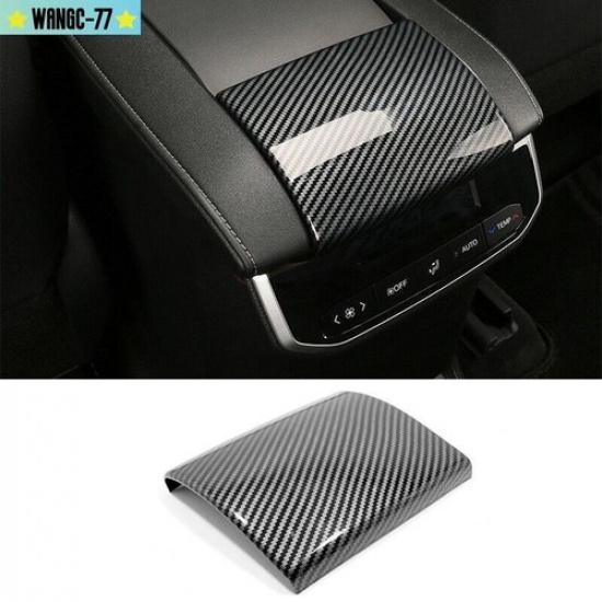 Carbon Fiber Center Console Armrest Box Cover For Toyota Highlander -