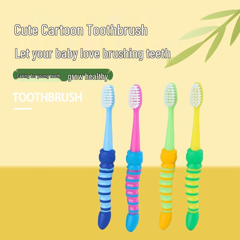 Meike Kids Soft Bristle Caterpillar Toothbrush (2-Pack, 12 Sets)