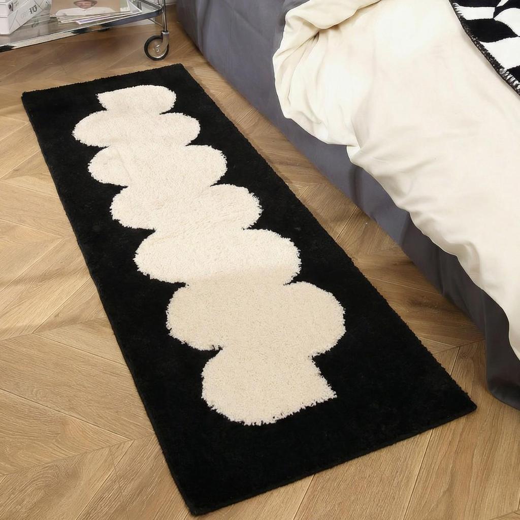 Korean Style Thickened Non-Slip Bathroom Floor Mat with Personalized Letter Flocking - Water-Absorbing Foot Pad/ Carpet