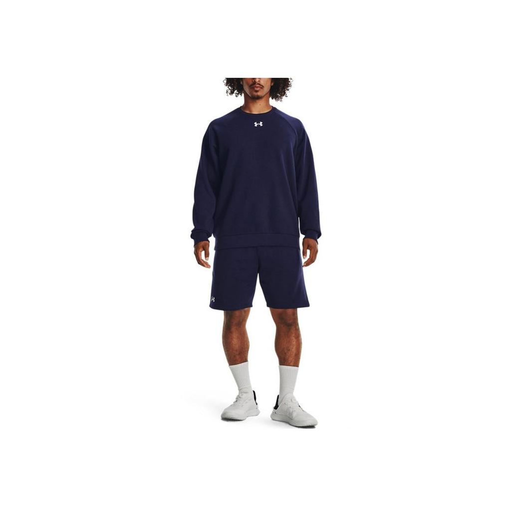 Under Armour Rival Solid Fleece Crew Training Sweatshirt Men Sweatshirt Dark-Blue 1379755-410