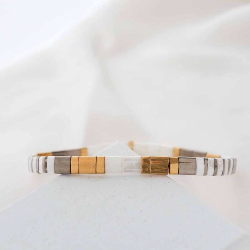 Mlgm Personalized Japanese Tila Bead Handmade Bracelet Ins European and American Bohemian Style Simple and Unique Niche Bracelet