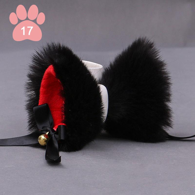 Vlásenka z uší kočky Fox Načechraný plyšový Cosplay klip Barrette Party Kostýmní doplněk