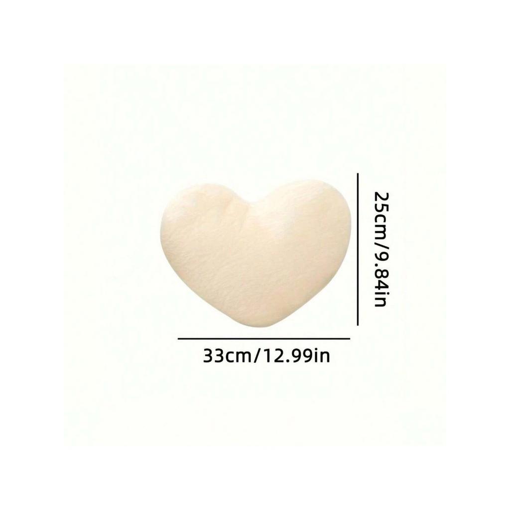 1 Heart-shaped Plush Pillow, Used For Room, Living Room Sofa, Office, And Home Decoration