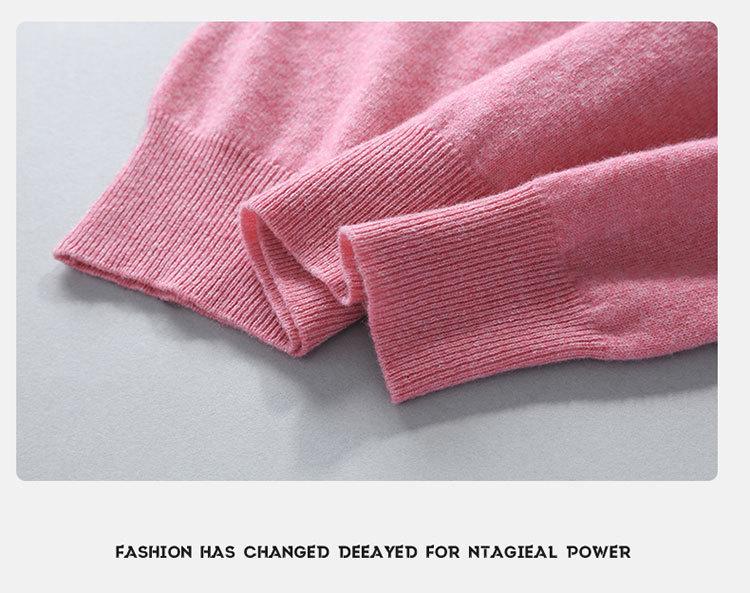 Men's Plus Size V-Neck Wool Sweater - 2023 Autumn/Winter Long Sleeve Knit Pullover