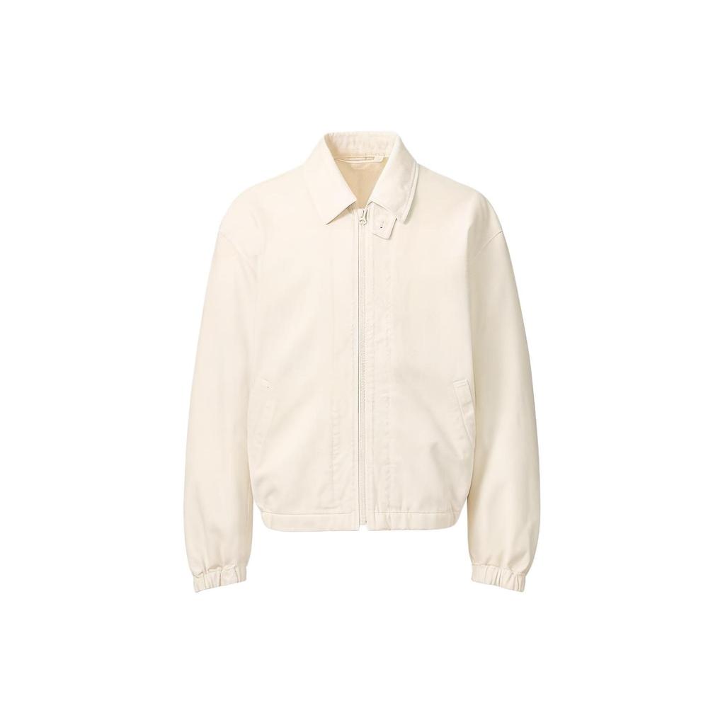 UNIQLO SS24 U Series Solid Color Zip-Up Loose Jacket Men jackets White 467023-01