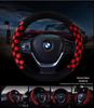 BLM Plaid Plush Steering Wheel Cover - Winter Checkered Car Accessory