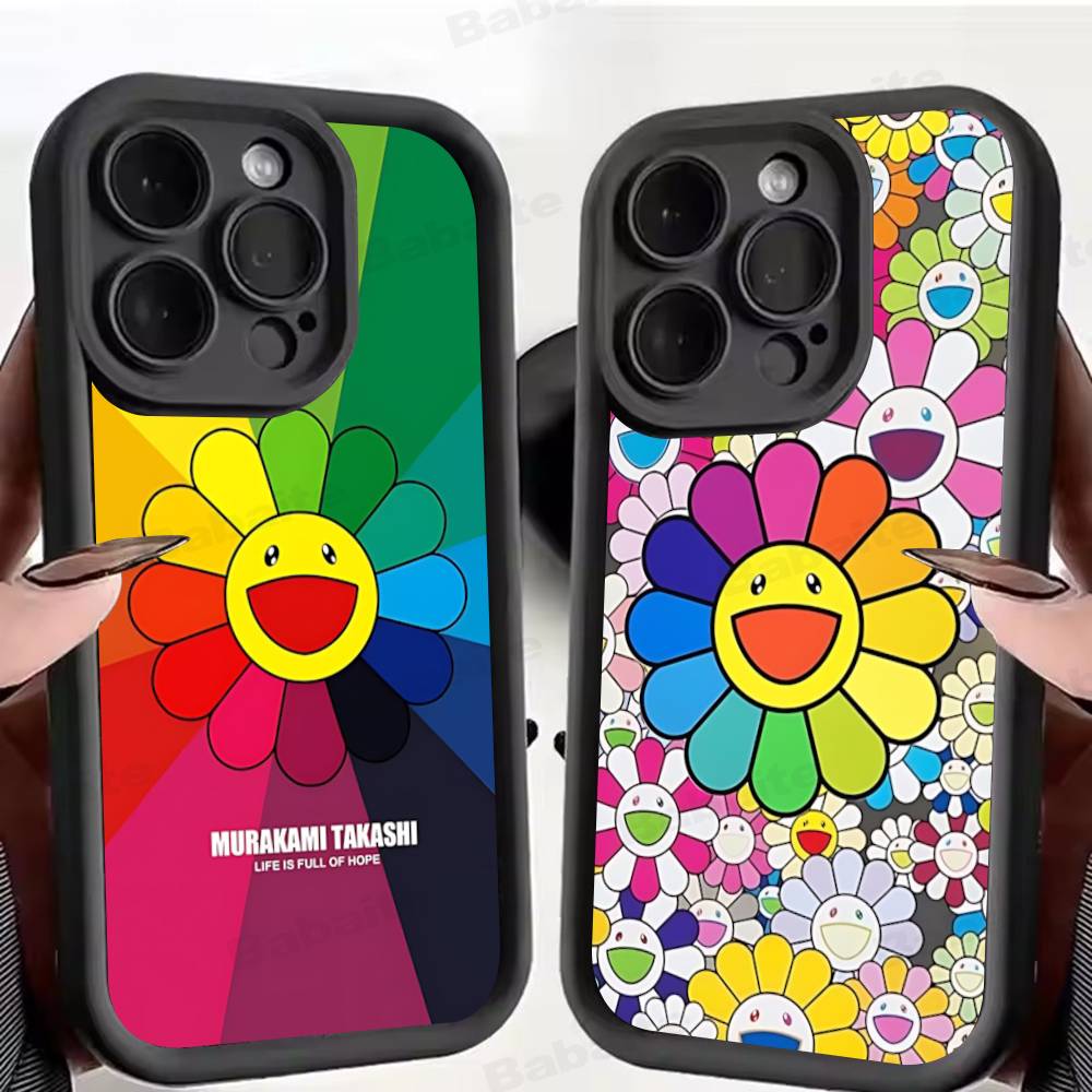 Art Japanese M-Murakami Artisti T-Takash Silicone Soft Phone Case For IPhone 17 16 14 13 12 11 15 Pro Max Plus Air Cover