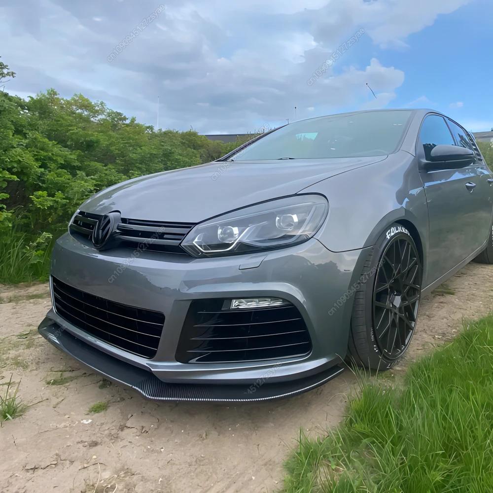 Front Bumper Lip Spoiler Splitter Diffuser Deflector Canard Spoiler For Volkswagen Golf 6 MK6 R R20 2008-2013 Body Kits Tuning