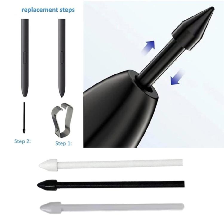 5PCS Replacement Pen Tip Including Storage Clip Ergonomic For Tablets S6 T860 Enhances Tablets Compatibility