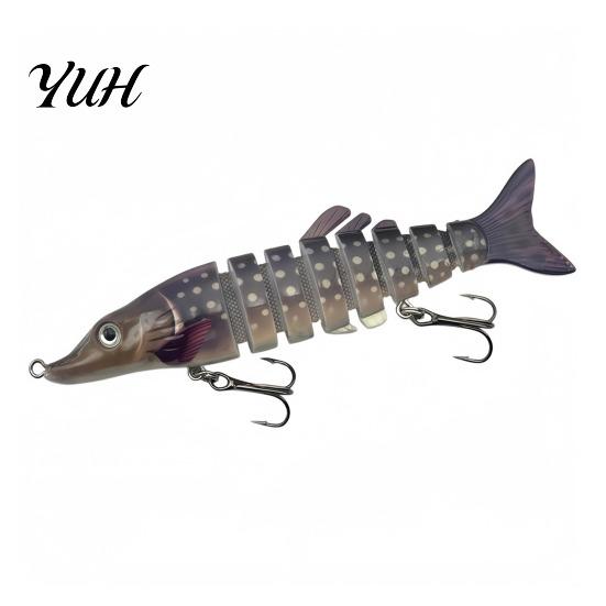 Professional Fishing Supplies 13CM/17G Multi-Jointed Lure, Realistic 8-Section Swimbait with Hooks, Lifelike Baits Bionic Hard Artificial Bait