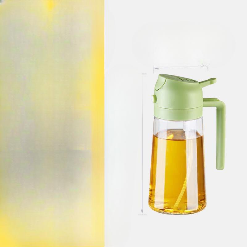 Multi-functional Oil Spray Bottle Glass TypeHouseholdFood-grade Dual-purpose Two-in-one Large-capacity Press Oil Bottle