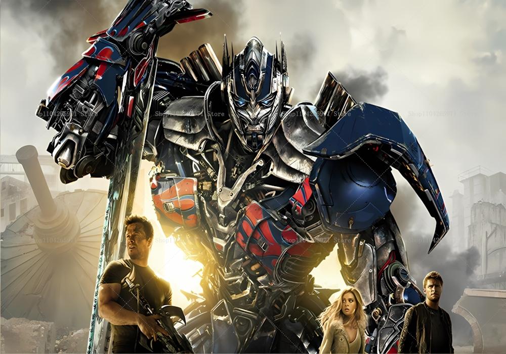 Fun Transformers Background Banner with Optimus Prime Theme for Kids, Children's Party Decoration