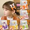 Children'S Floral Bow Hairpin 2-Piece Set, Broken Hair Children'S Bangs Duckbill Clip Girl Cute Edge Clip Girl