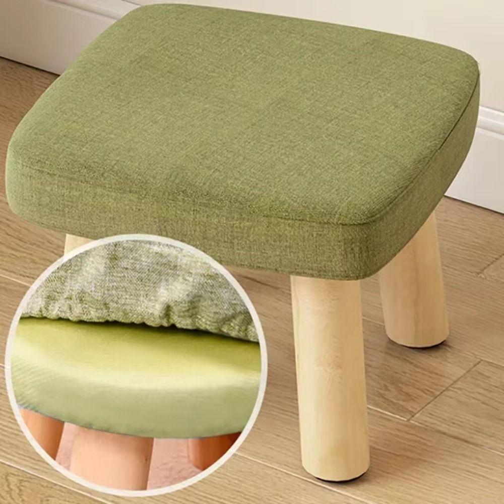 Soft Low Seat Wear-resistant Shoe Changing Chair Simple Small Footstool Ottoman Living Room