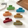 Vintage Style Hair Claw for Women Strong Grip Non-Slip Teeth Clip Striped
