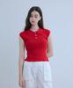 ODER Cap Sleeve Collar Pullover - Red