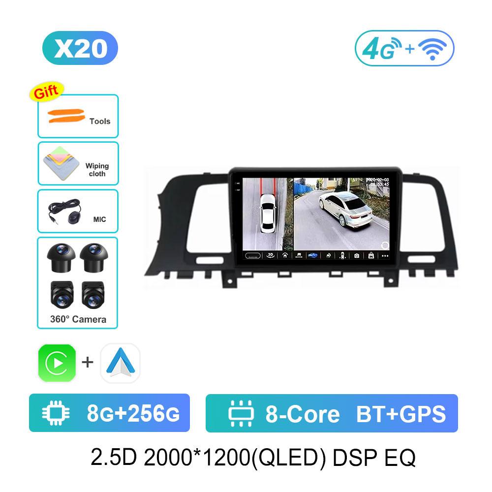 Radio auto cu sistem Android 14 Pentru Nissan Murano Z51 2008 - 2016 Multimedia Stereo Player Video Navigație GPS QLED 2 Din DVD