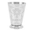 Cocktail Drinking Cup 304 Stainless Steel Silver Finish Moscow Mule Mug for Bars Home Leaf Pattern Carving