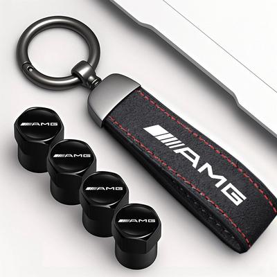 Auto Reifen Felgen Ventilkappen Abdeckung Wildleder Auto Schlüsselanhänger Ring Schlüsselanhänger Für Mercedes Benz AMG W203 W206 W220 W205 W211 W212 W201 W168