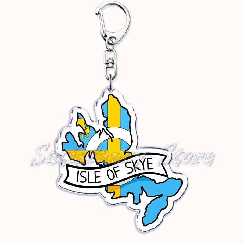 France Scotland Country Maps with Name Acrylic Keychains Keyring for Accessories Bag Pendant Key Chain Ring Jewelry Friend Gifts
