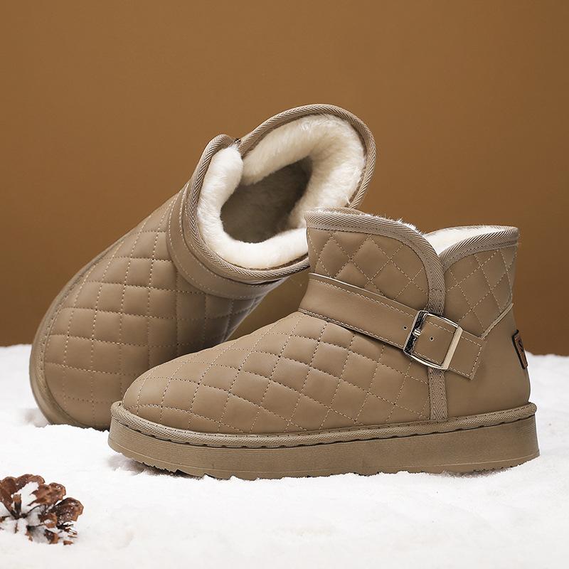 Autumn and winter new snow boots women's velvet thickened bread warm snow cotton shoes fur short boots