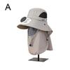 (gray) Wide Brim Solar Fan Outdoor Sunscreen Sun Hat With Fan and Mask Hot 2024