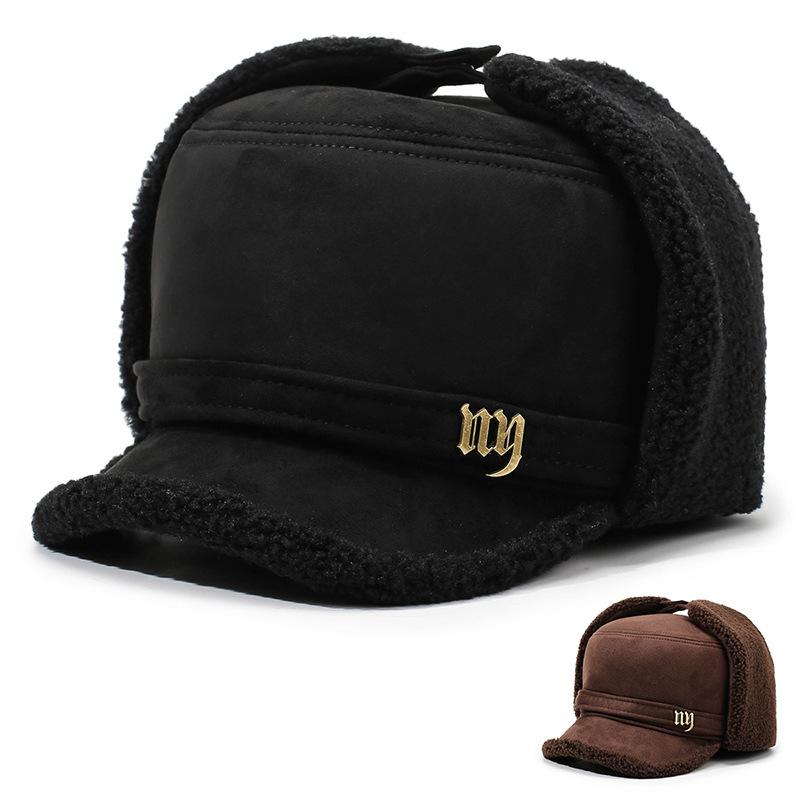 Warme Bombermütze Herren Mittleren Alters und Ältere Papa Winter Ohrenschutzmütze Opa-Mütze