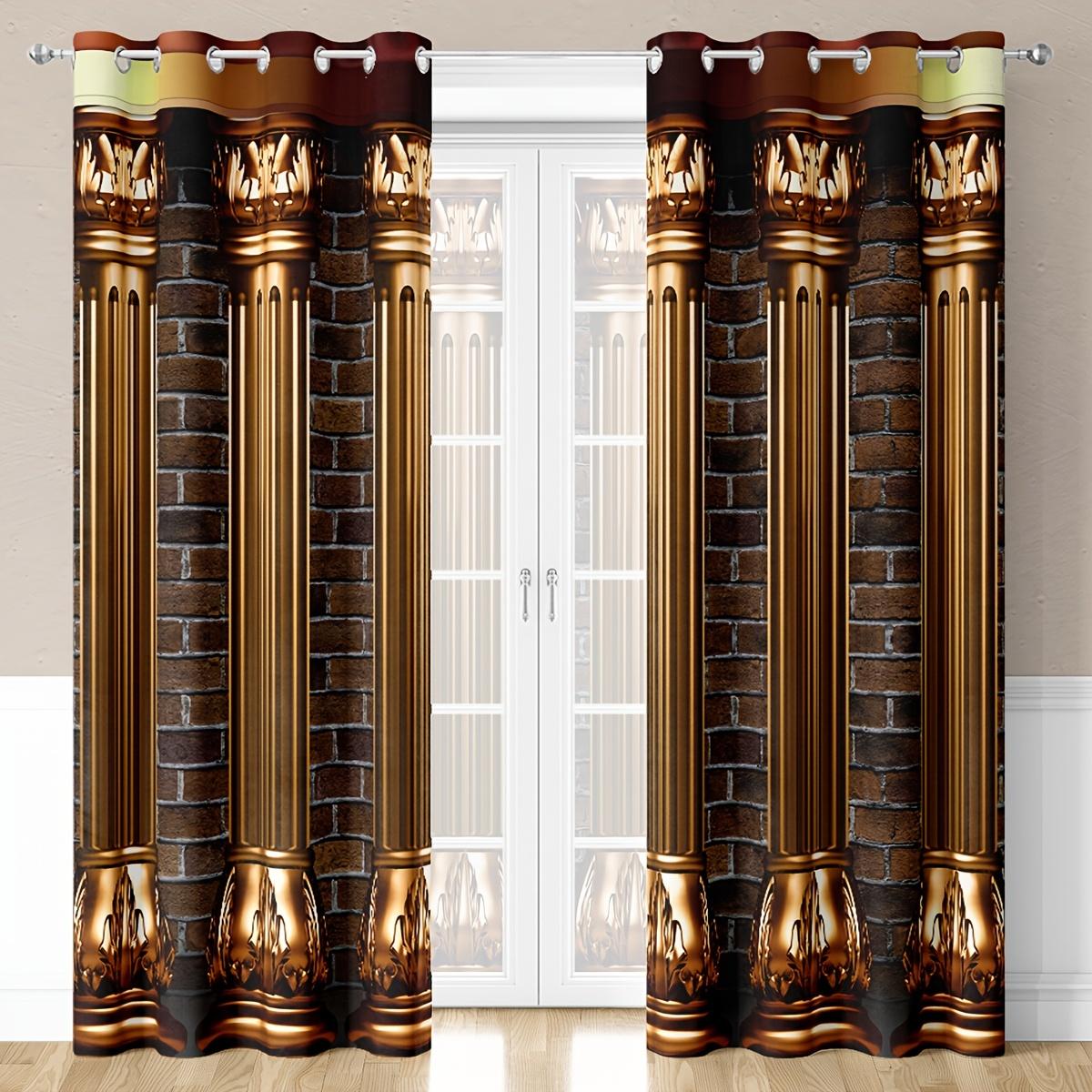 

Роскошные золотые римские столбы детские оконные шторы жалюзи для детской спальни гостиной ванной комнаты кухни двери зала домашнего декора W120 X H270(CM)X2&Grommet Top