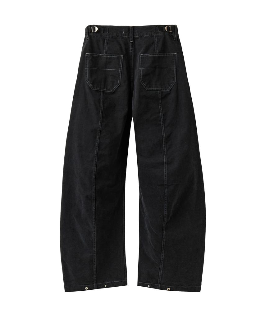 AREUBAN Facade Core Curved Pants_Noir Black