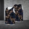 Men s Plus Size V Neck Sleeveless Floral Printed Straight Hem Tank Top