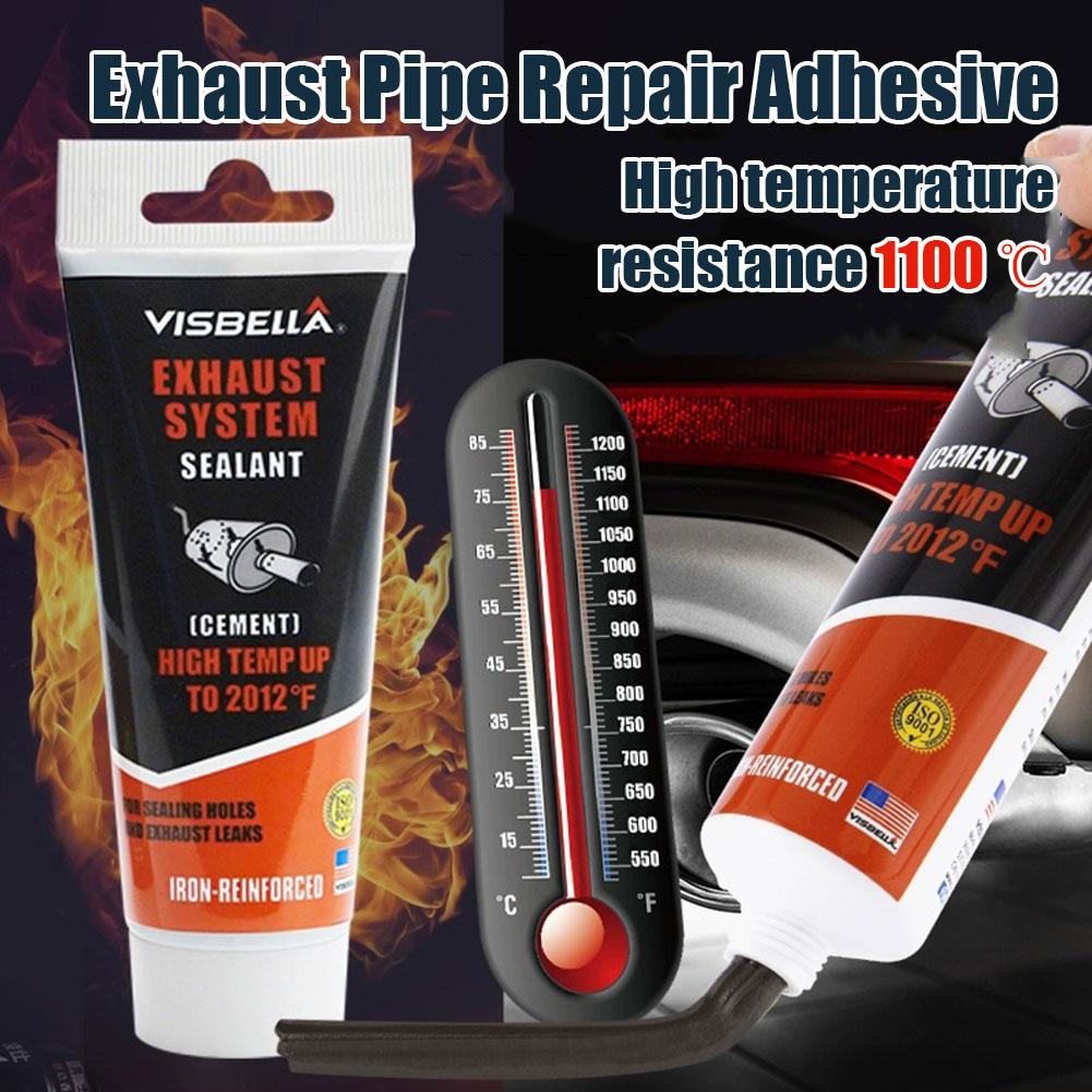 1PCS Car Exhaust Pipe Repair Adhesive Welding Leaks Temperature Pipe Tool To1100C High Muffler Tail Auto Plugging Repair Pi M5Z2