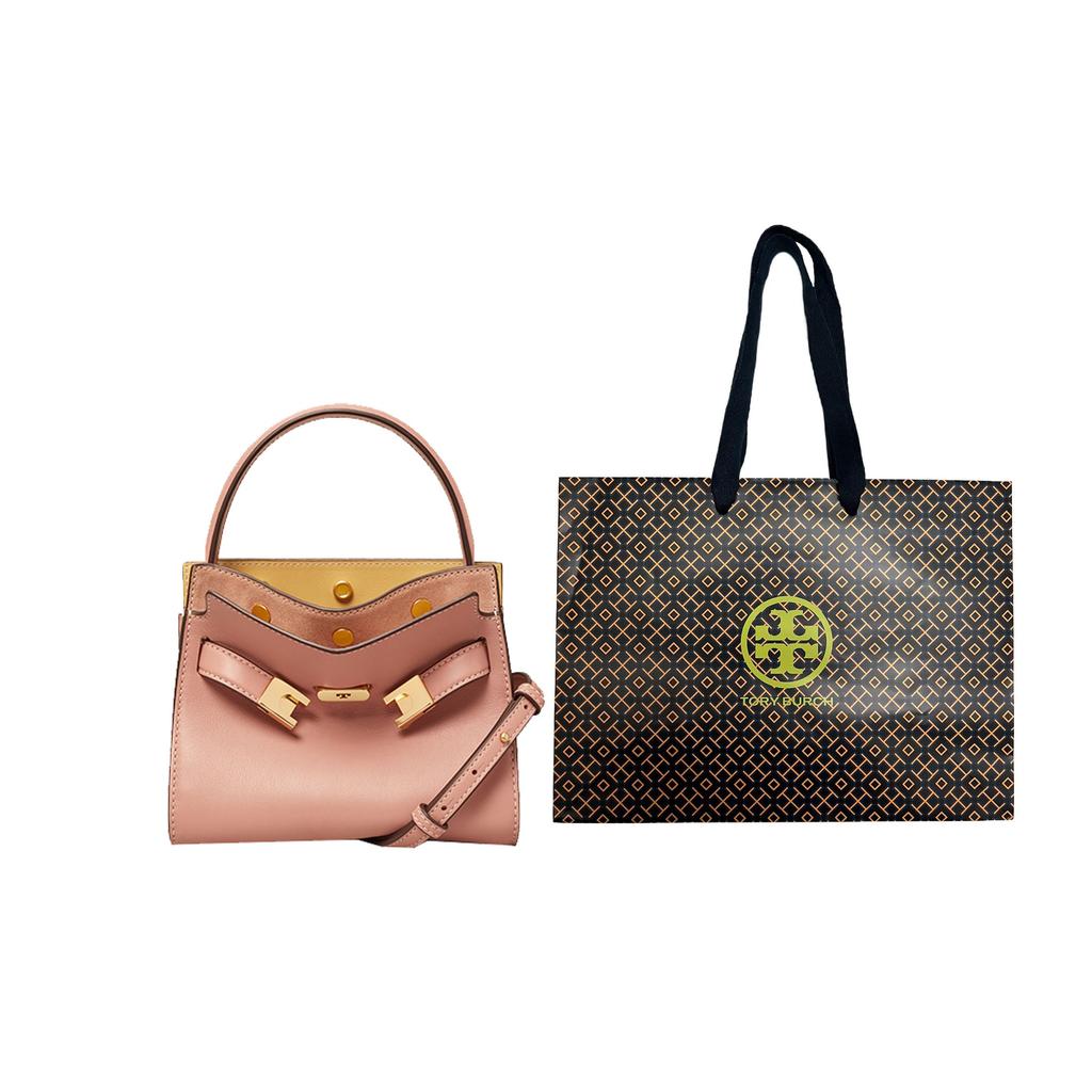 Tory Burch Lee Radziwill Detachable Shoulder Strap Snap Closure Mini Bag Women Shoulder Bags Pink 86384-664