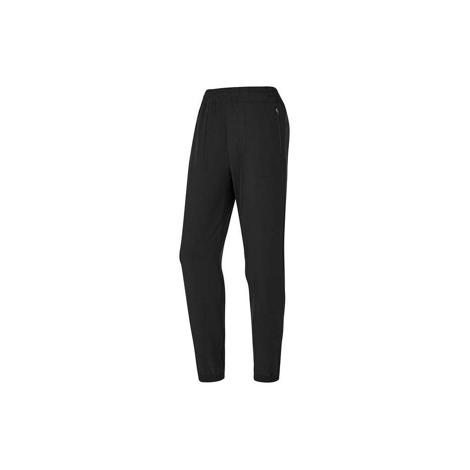 Skechers Solid Color Tapered Casual Woven Knit Sports Pants Women bottoms Carbon-Black P124W006-0018 S