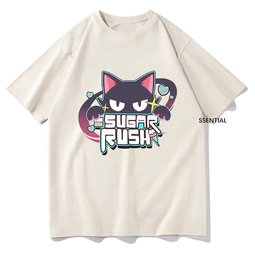 Blue Anime Archive T-shirt Sugar Rush Fun Women's Clothing Unisex Street Clothing Manga Role Playing Dress Pattern T-shirt