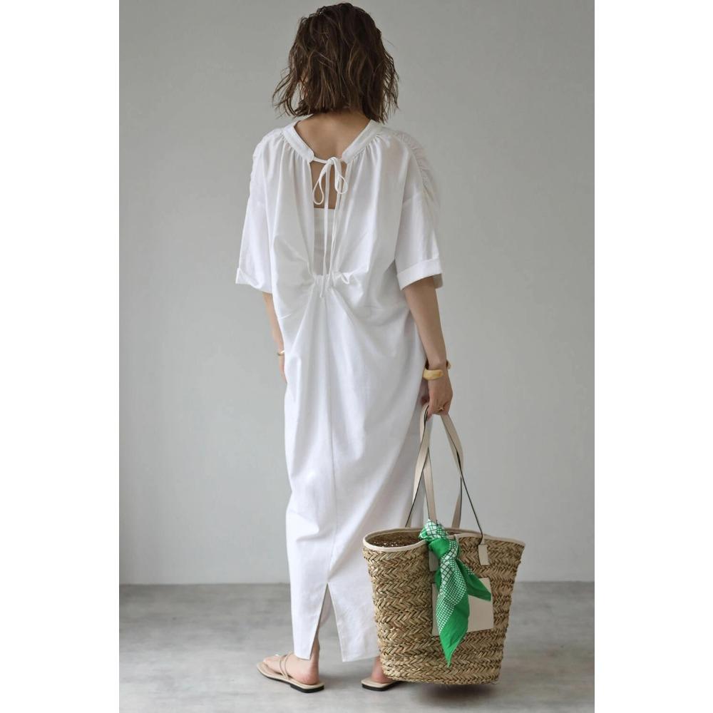 DIMANAF 2025 Plus Size New Dress Women Solid Short Sleeve V-Neck Long Summer Style Loose Basic