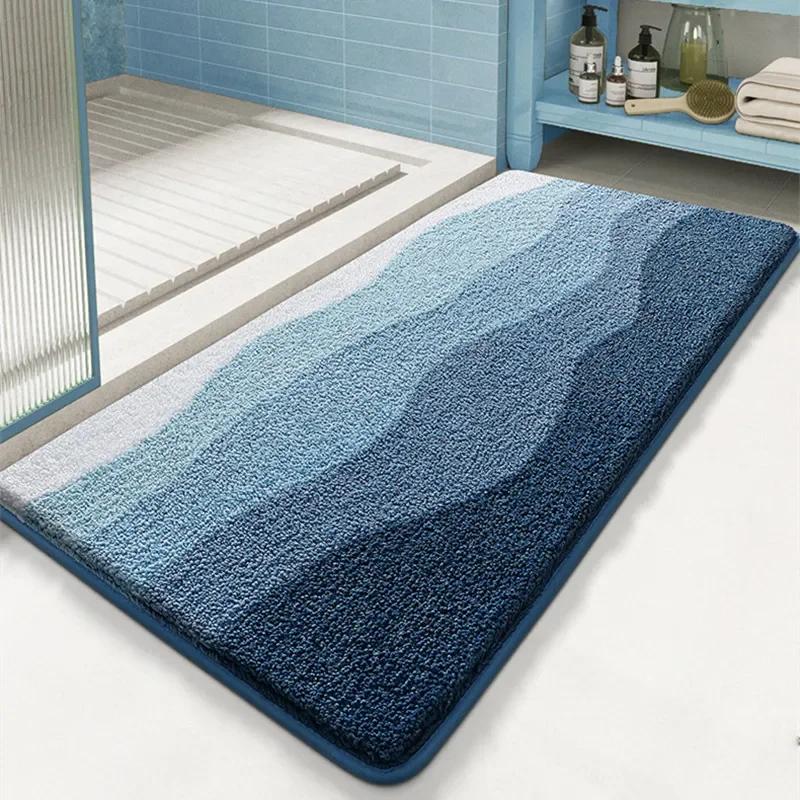 European Luxury Bath Mat, Ultra Soft & Thickened Microfiber, High Absorbency Quick Dry, Non-Slip Bathroom Rug, Home Decor Carpet