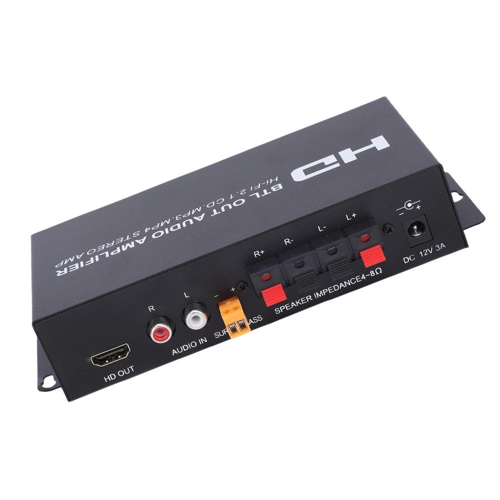 Support HD & AUX Input Dual Channel Sound Receiver HiFi Stereo Amplifier Car Use