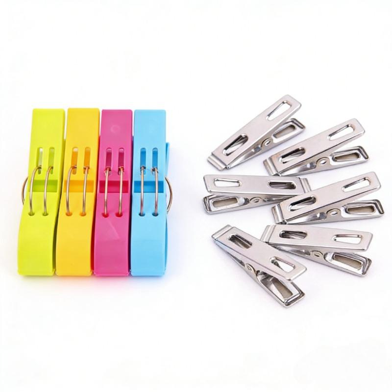 2026 New 4/20Pcs Beach Towel Clips Plastic Quilt Pegs for Laundry Sunbed Lounger Clothes Pegs Home Bathroom Organization Tools