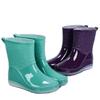Fashion work short rain boots women's summer kitchen overshoes thickened non-slip rain shoes outer wear rubber shoes kitchen waterproof shoes