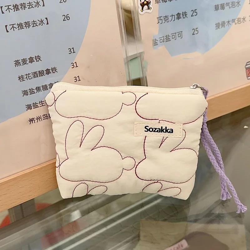 Fashion  Sanitary Napkin Storage Bags Small Cosmetic Bags Flower Pattern Zipper Coin Purses Lady Girls MakeUp Bag Key Money Bags