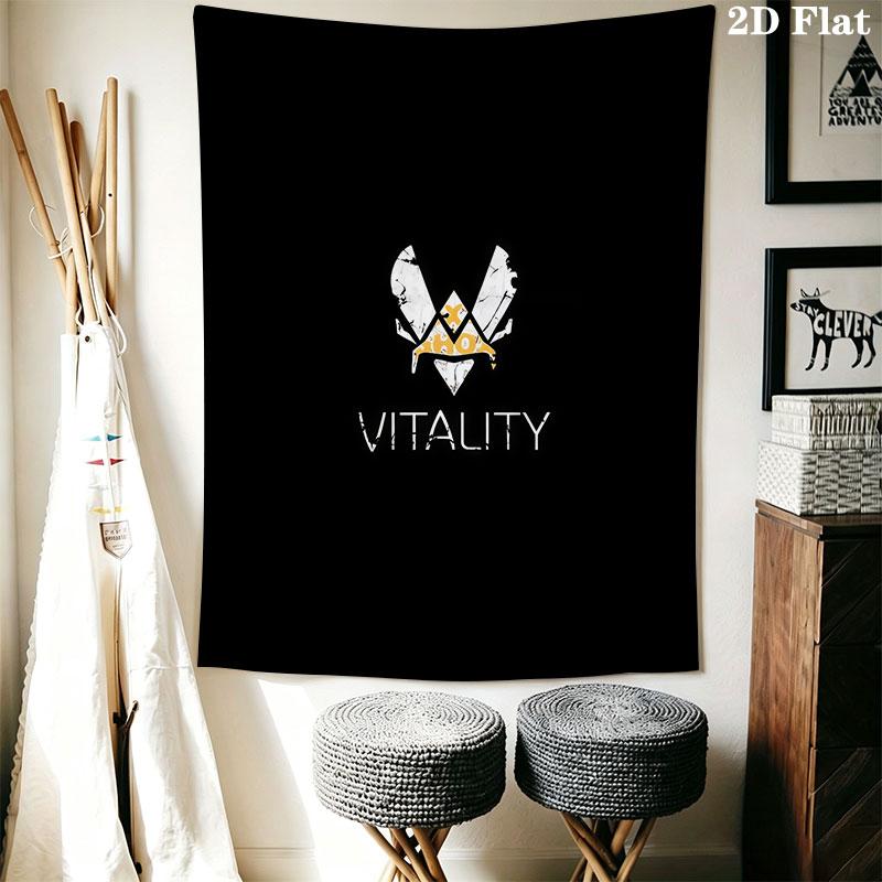 Team Vitality Wall Hanging Printed Fabric Blanket Decorative Tapestries for Bedroom Living Room Home Decor