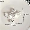 2Pcs Y2K Music Note Wing Hair Clips Cute Retro Side Barrettes Girls Accessories for Birthday Gift