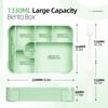 1 szt. Pudełko śniadaniowe Bento o dużej pojemności Pojemność Pudełko Bento do mikrofalówki Szczelne Uszczelnianie Przenośny Dzielony Pojemnik na żywność Utrzymujący świeżość